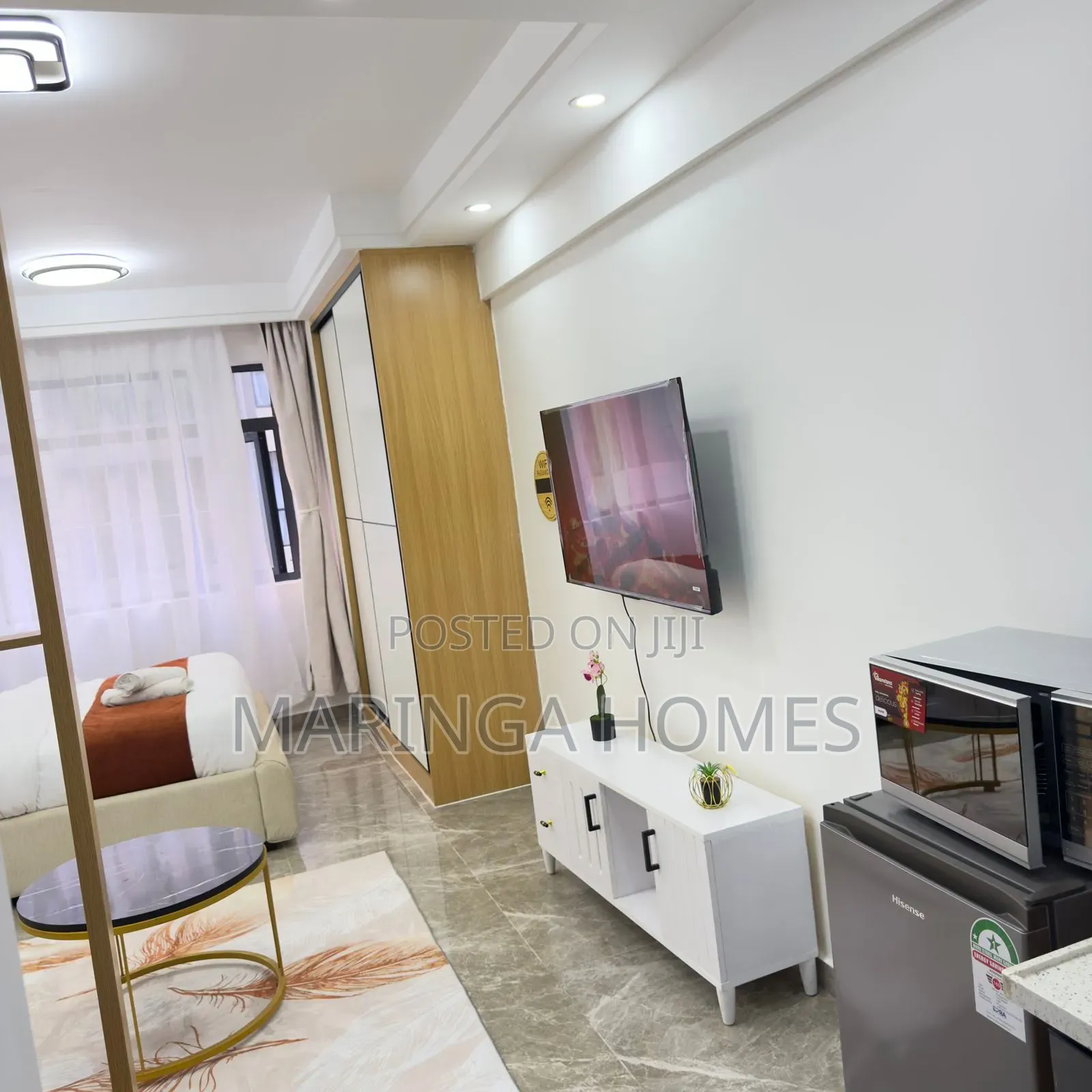 Studio Airbnb in Kilimani | Fully Furnished | Pool, Gym Fast WiFi in Hurlingham