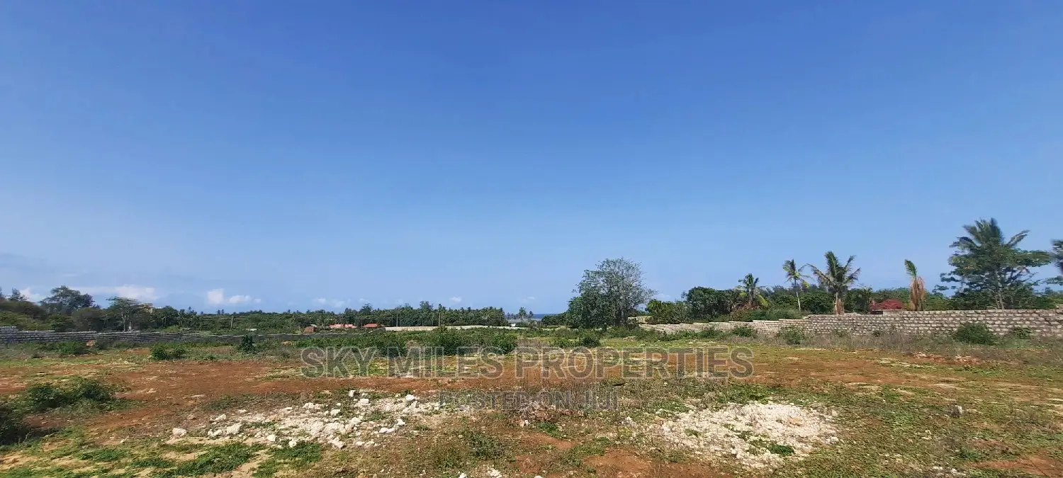 Ocean-View Plots - Kikambala Second Row - Available for Sale Now in Kikambala