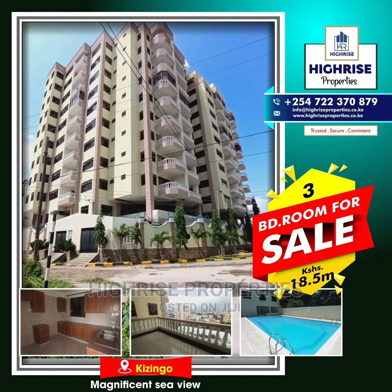 3bdrm Apartment in Kizingo for Sale in Kizingo