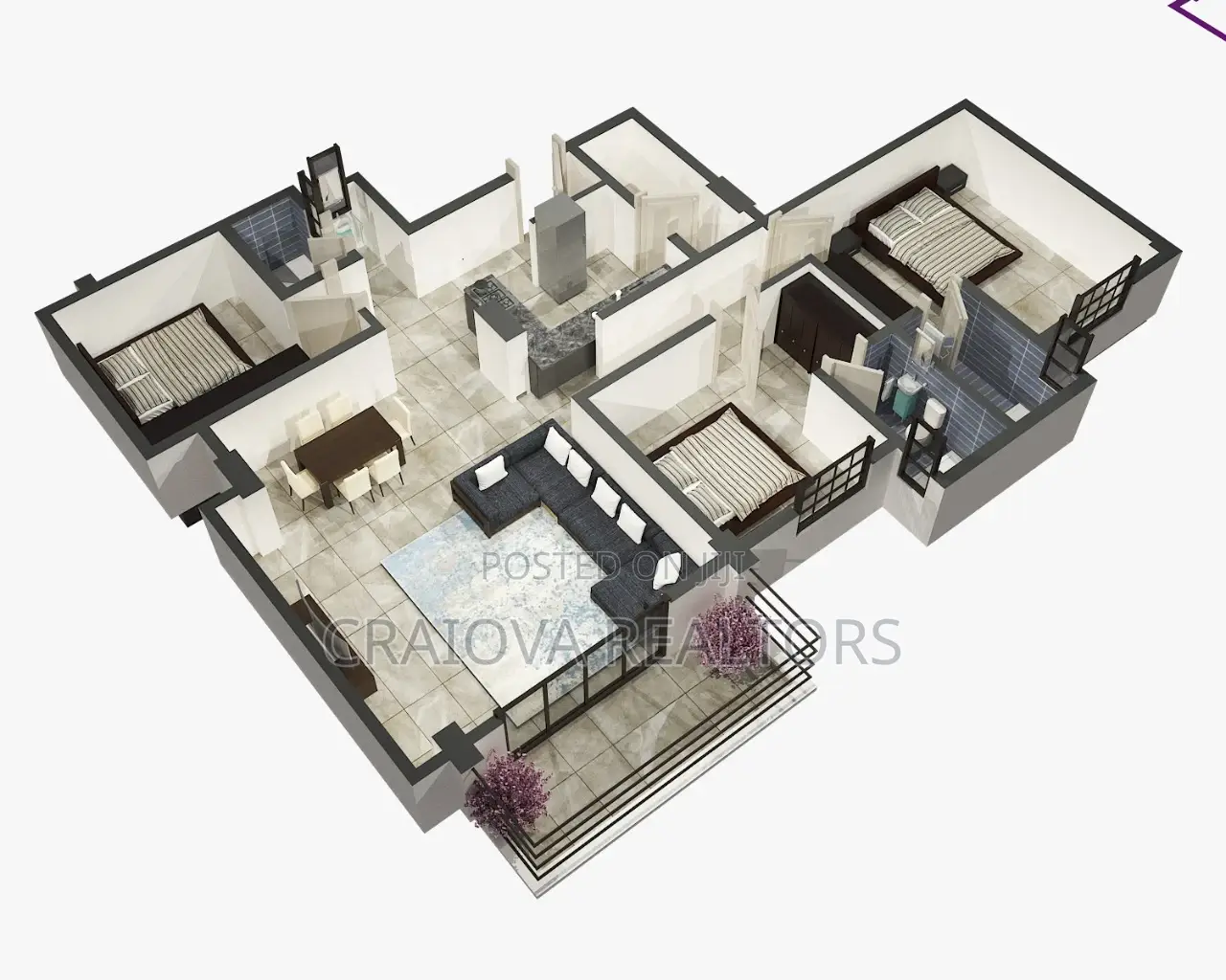 Kilimani 3-Bedroom Apartment Available for Purchase in Kilimani