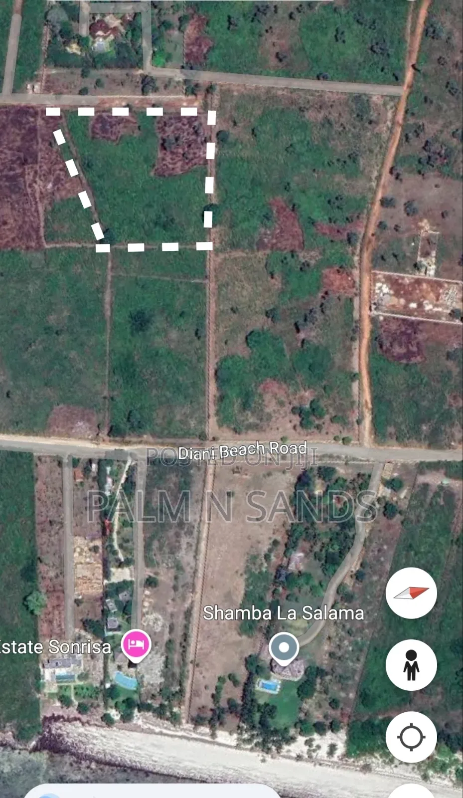 4.5 Acre Second Row Beach Property in Ukunda