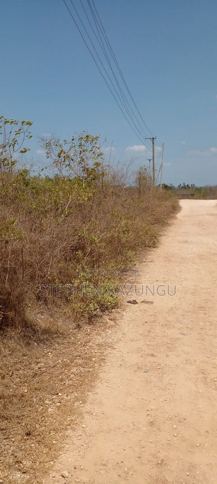 1/2 Acre Plot on 3rd Row in Galu Beach in Ukunda