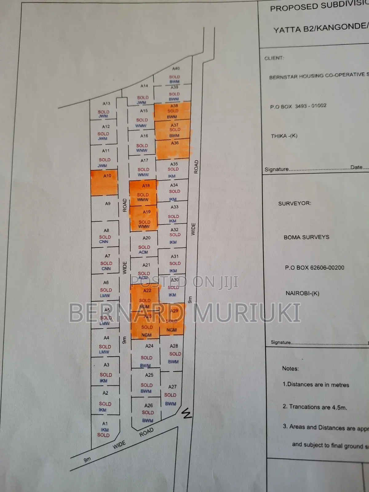 9no 50x100 Plots At Matuu in Matuu