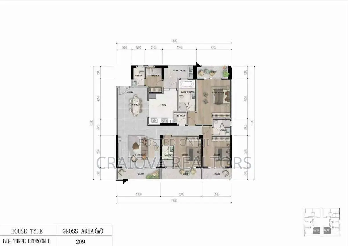 2bdrm Apartment in Luna Oak Residency, Kilimani for sale in Kilimani