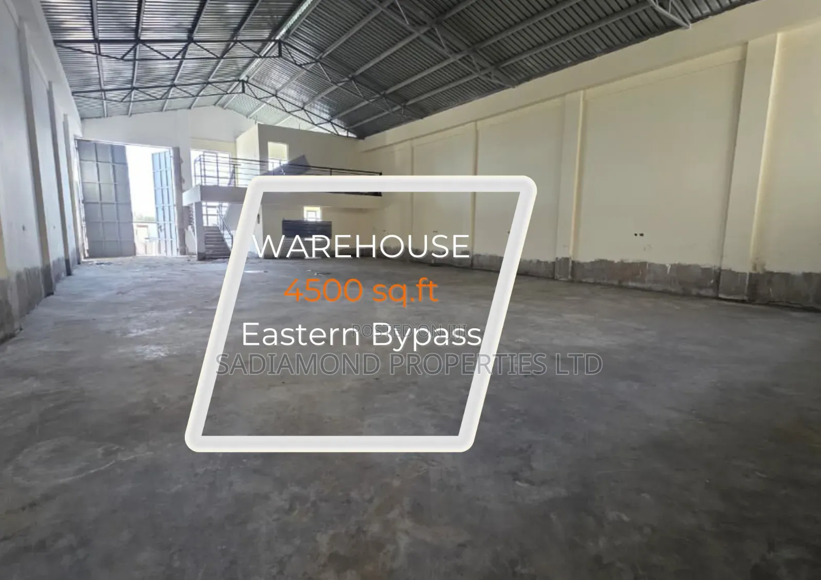4,100 SQFT Warehouse for Rent on Eastern Bypass in Ruiru