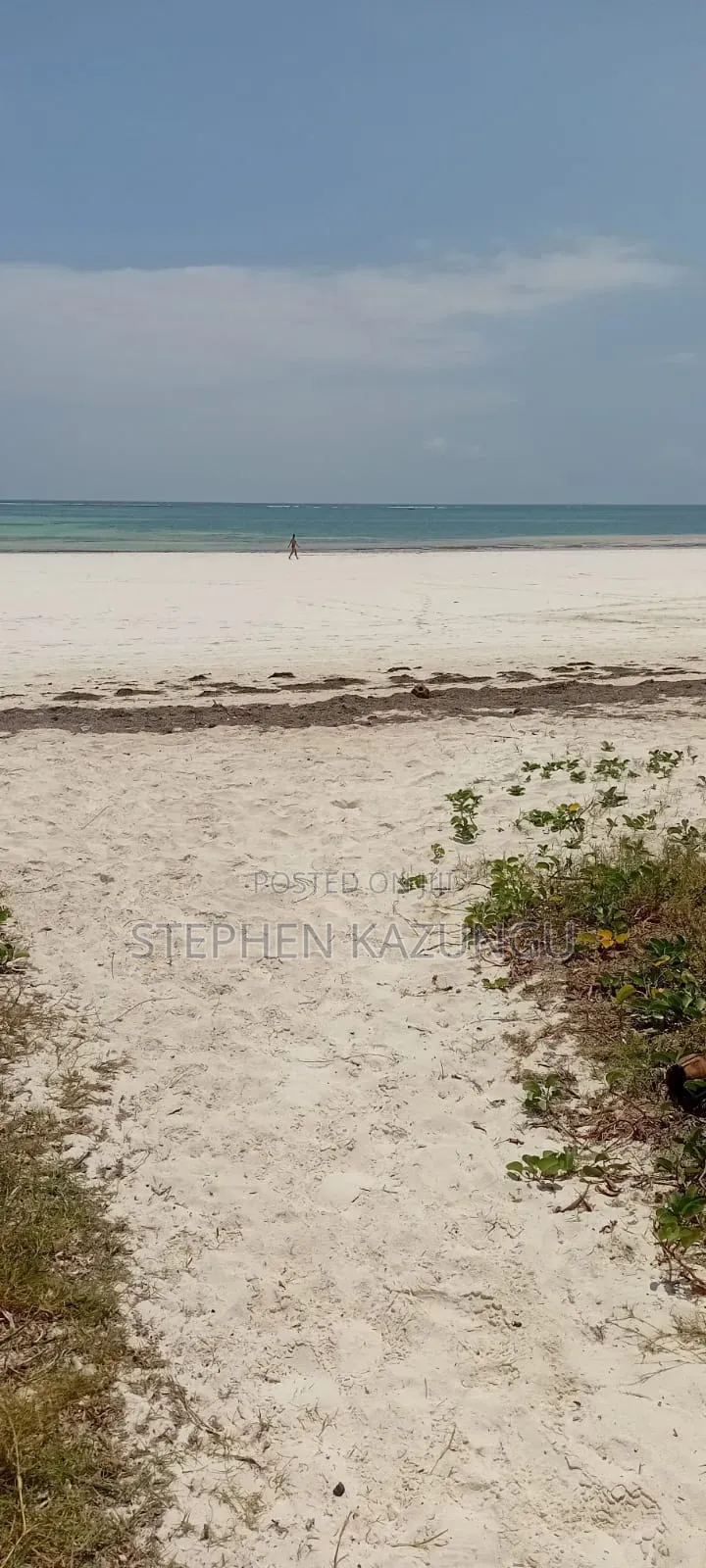 Water Touching 3.1/4 Acres Beach Plot at Galu Beach in Ukunda