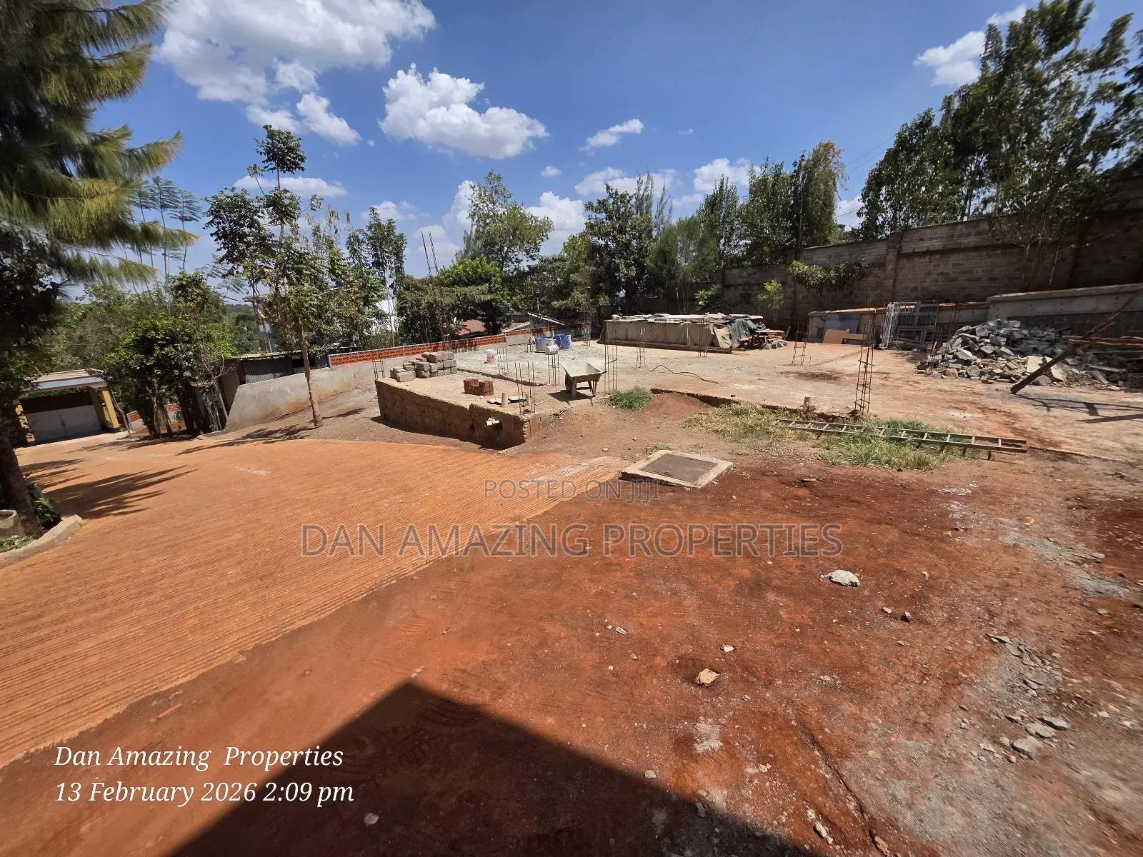 50 by 100 Plot With a Ready Laid Down Foundation for Sale in Kerarapon in Kerarapon