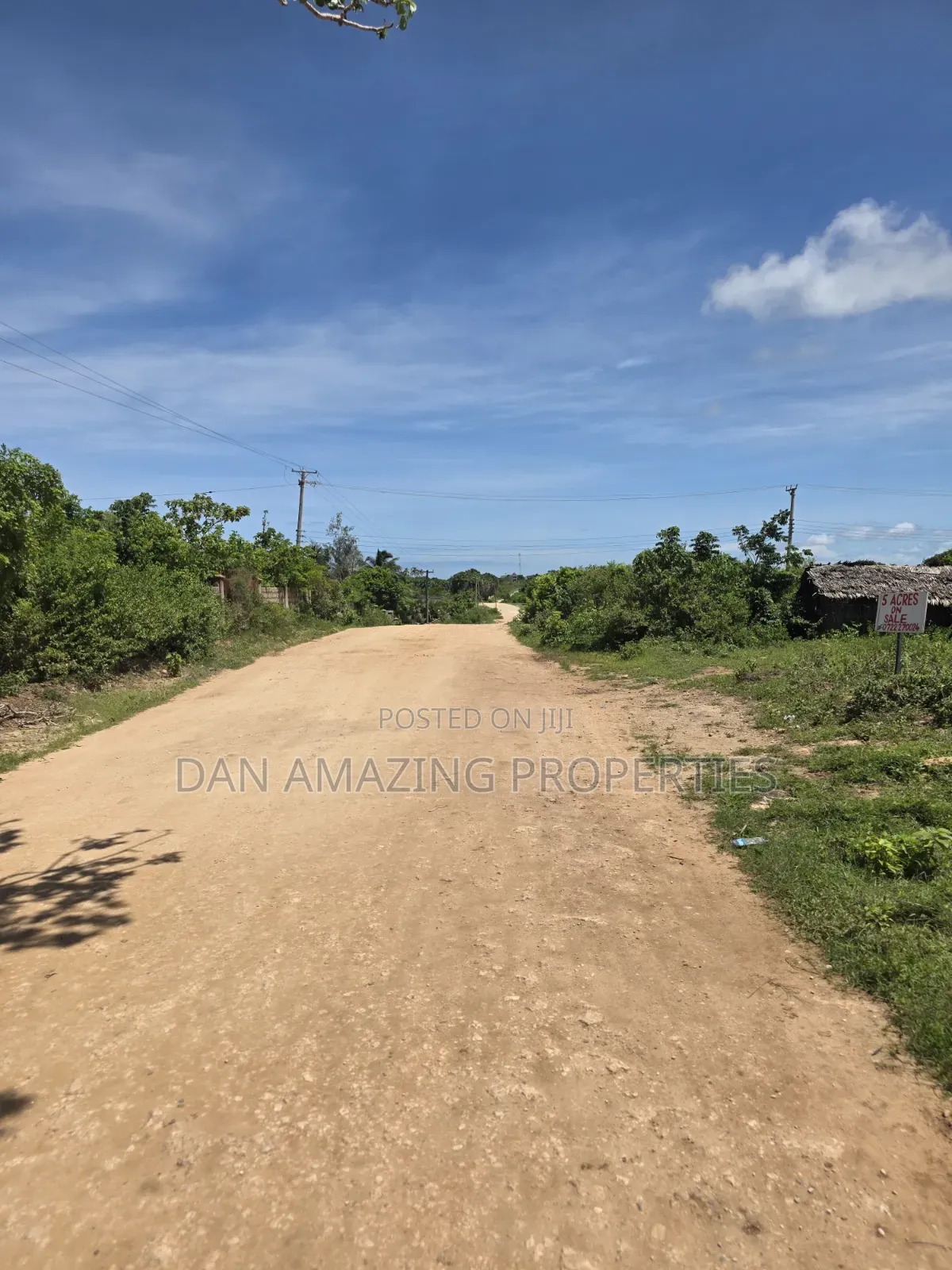 5 Acres For Sale As A Block In Diani Galu Kinondo 2nd Row From Beach in Diani