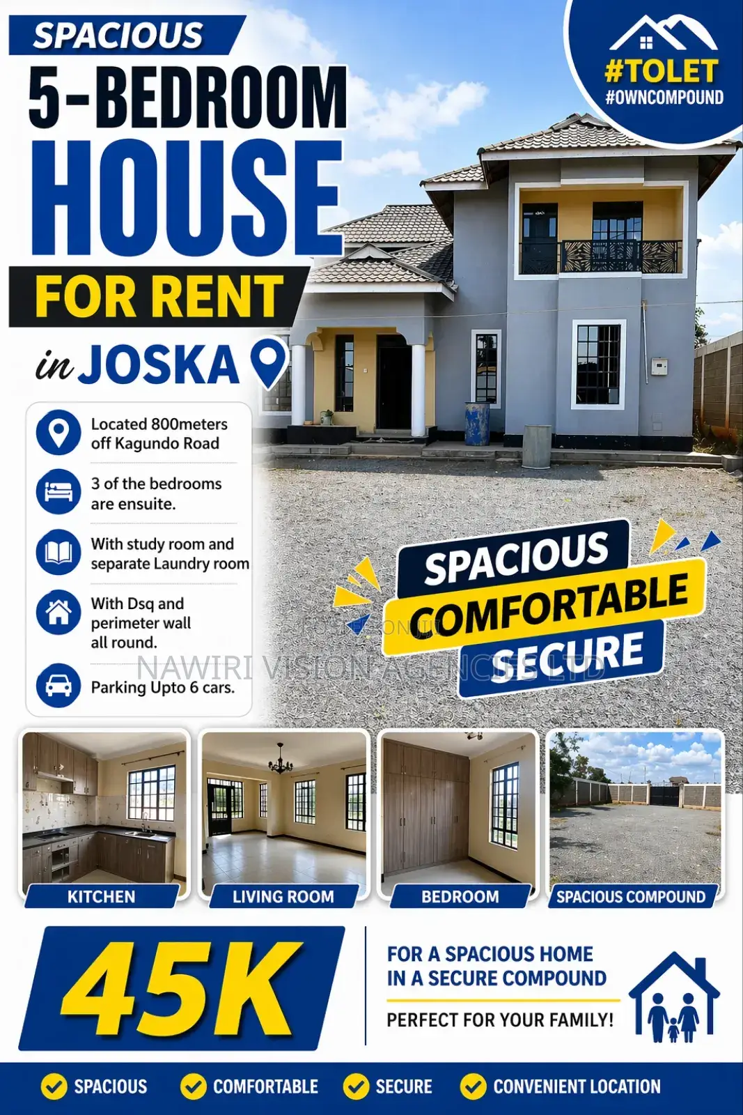 5bdrm Mansion in Joska for rent in Joska