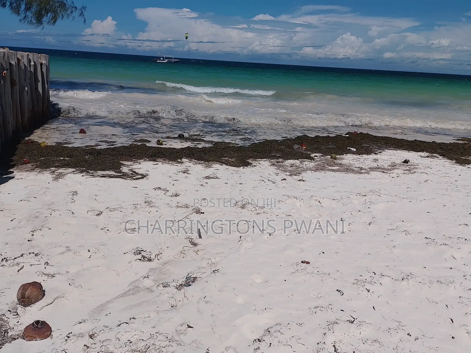 1 Acre Sandy Beachfront | Fenced Serviced | Galu Diani in Diani