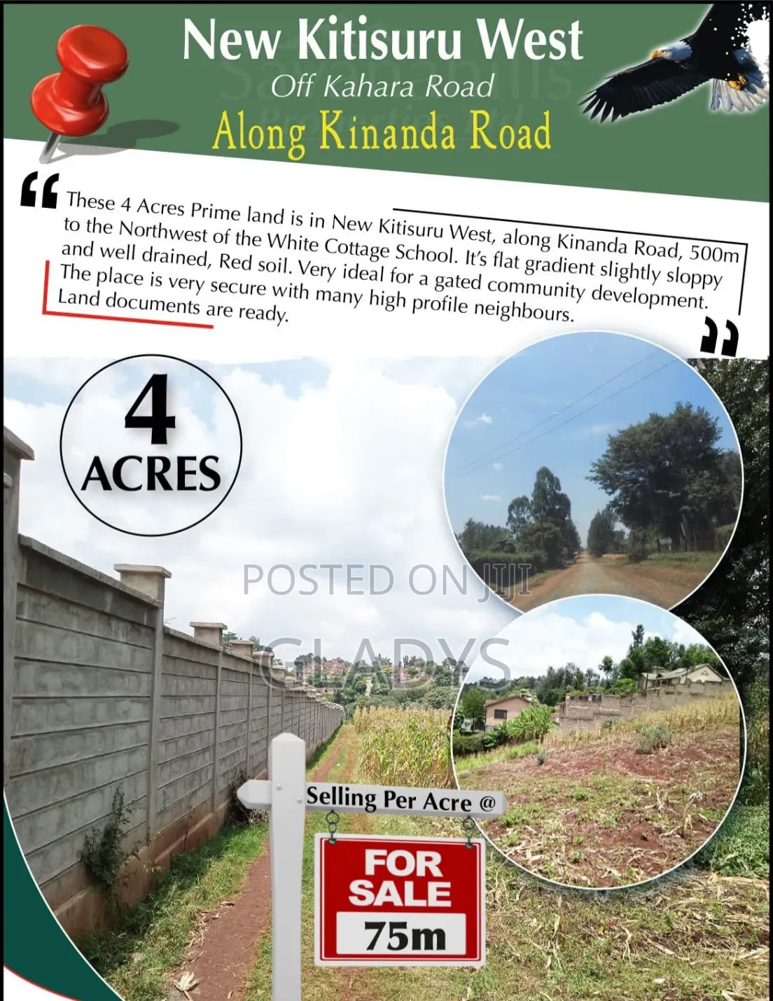 4acres of Land in Kitisuru West Along Kinanda Road in Kitisuru