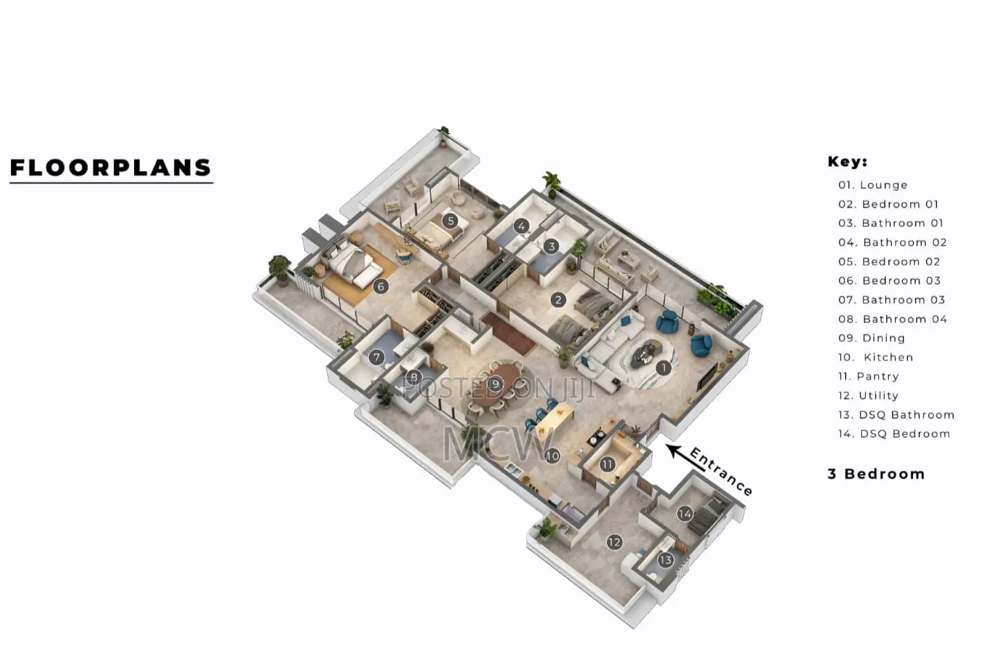 3bdrm Apartment in Ziwa la Ngombe for sale in Ziwa la Ngombe