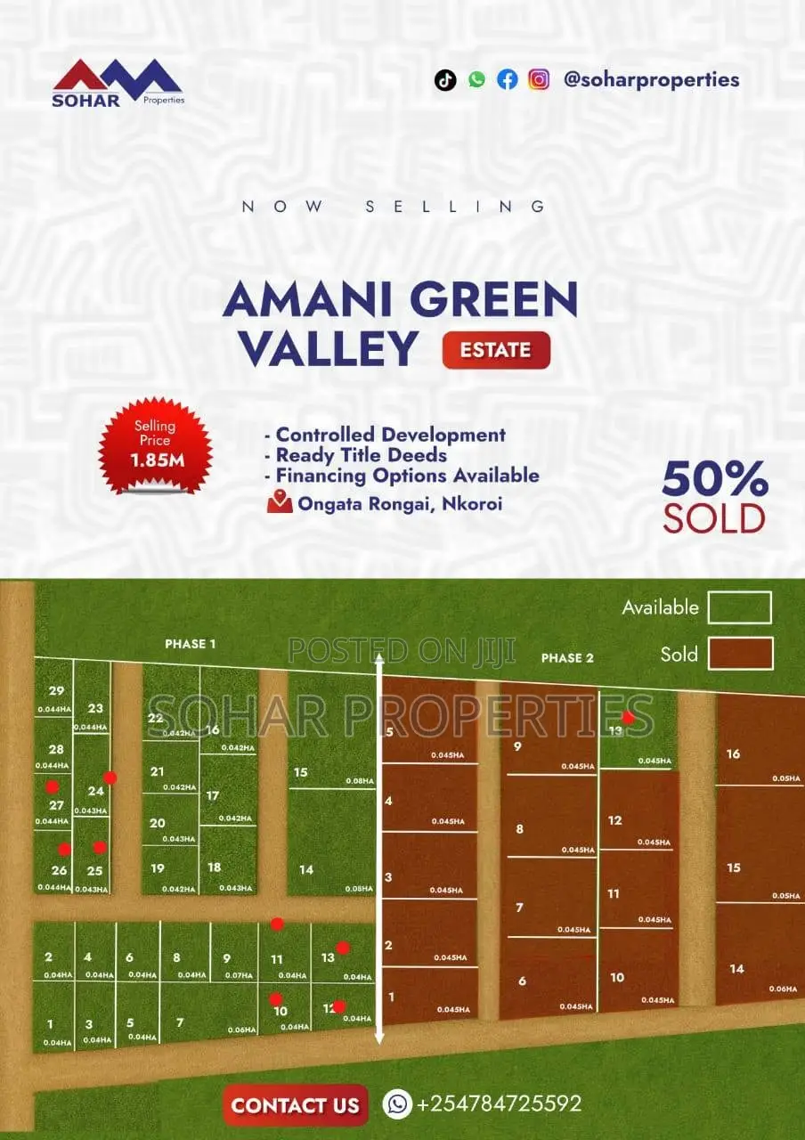 Ongata Rongai, Nkoroi - Residential Plots On in Nkoroi
