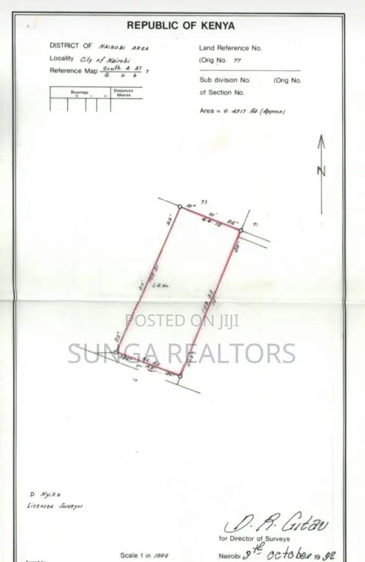 Plot for Sale in Old Kitisuru in Thigiri