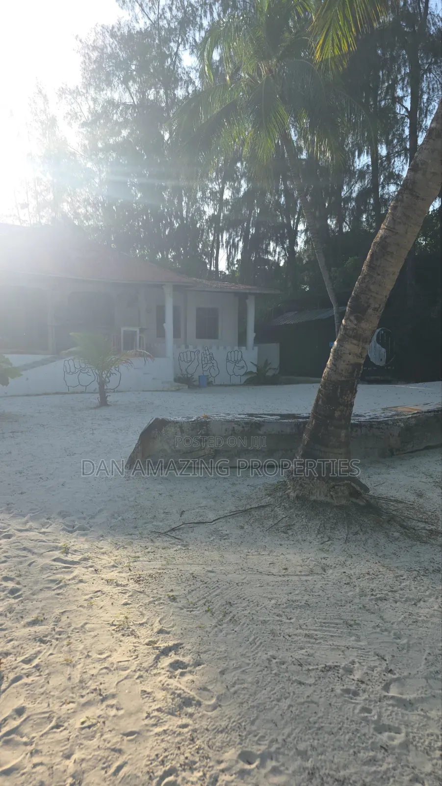 2.5 Acres Beach Front for Sale in Diani Galu WTH an Old House as Block in Diani