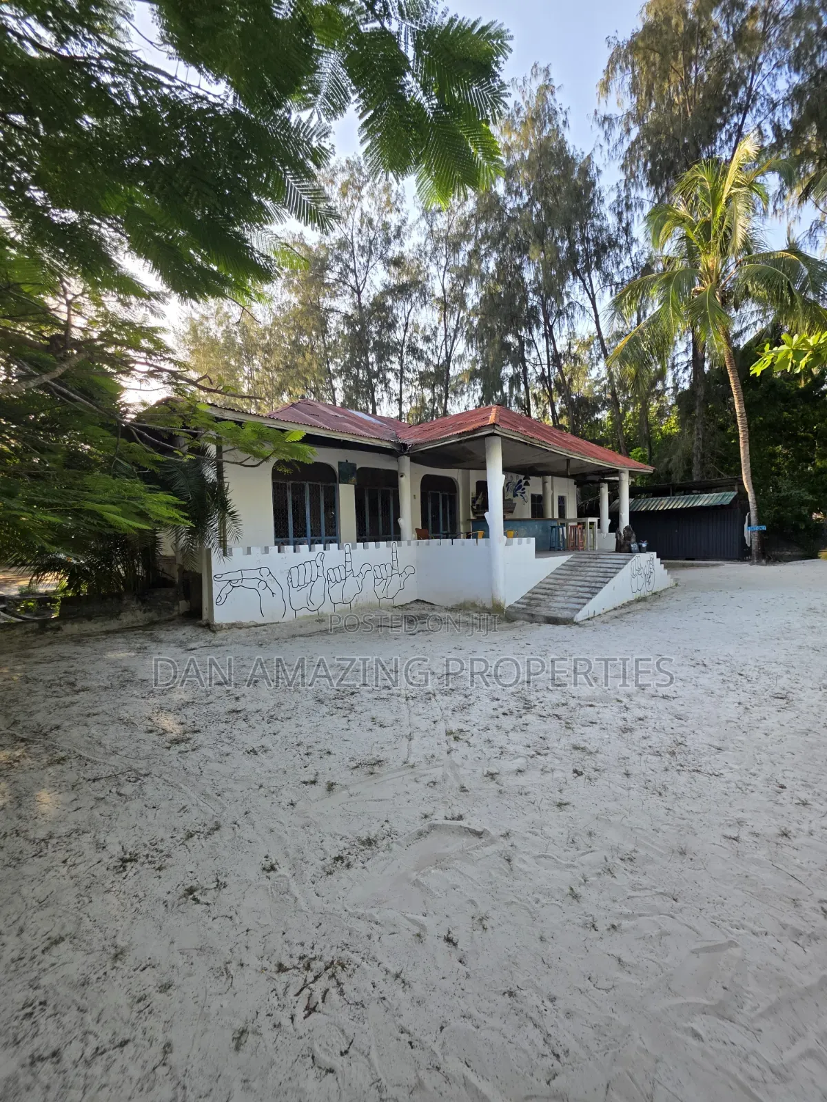 2.5 Acres Beach Front for Sale in Diani Galu WTH an Old House as Block in Diani