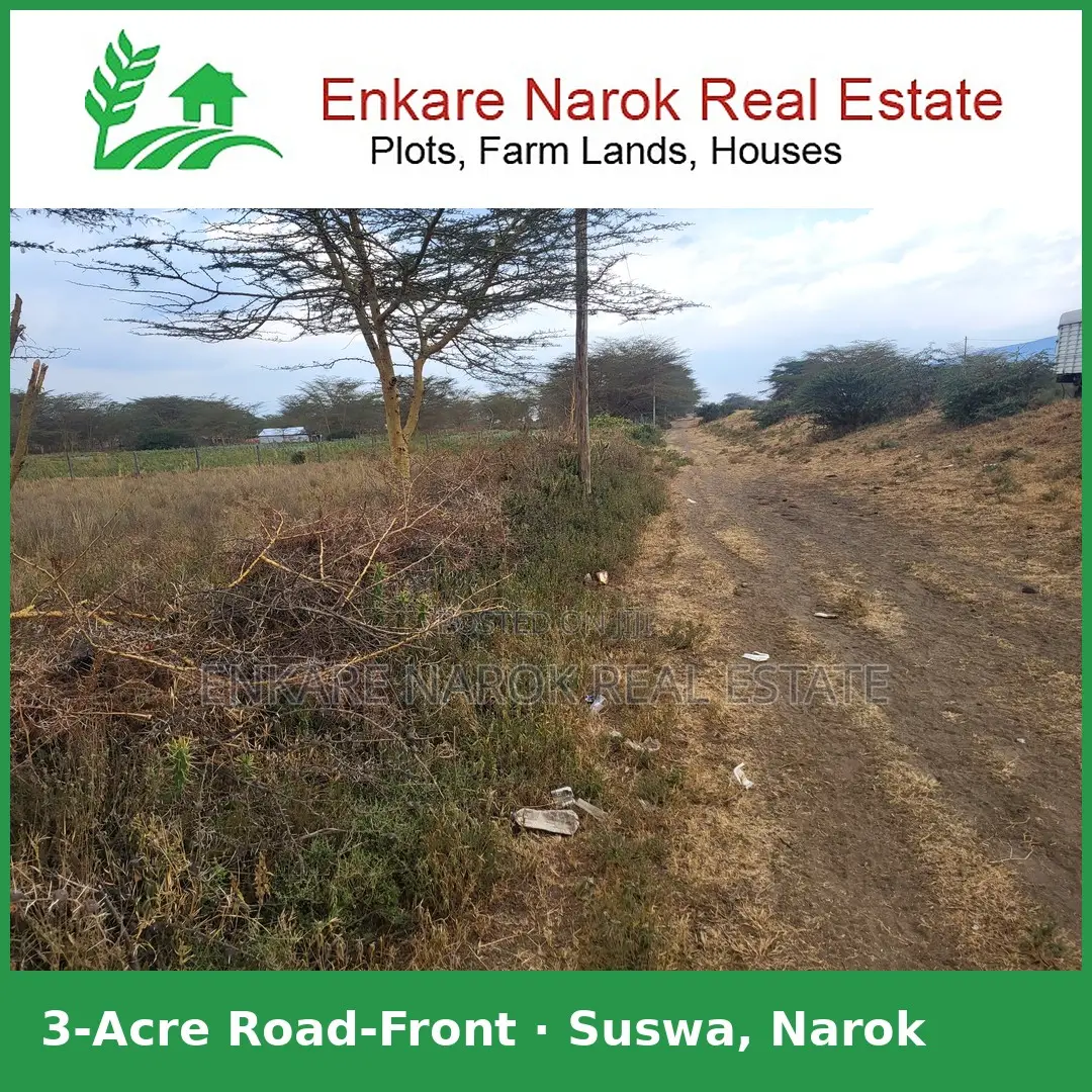 3 Acres Road-Front Land for Sale in Narok, Suswa — Near SGR Station in Suswa