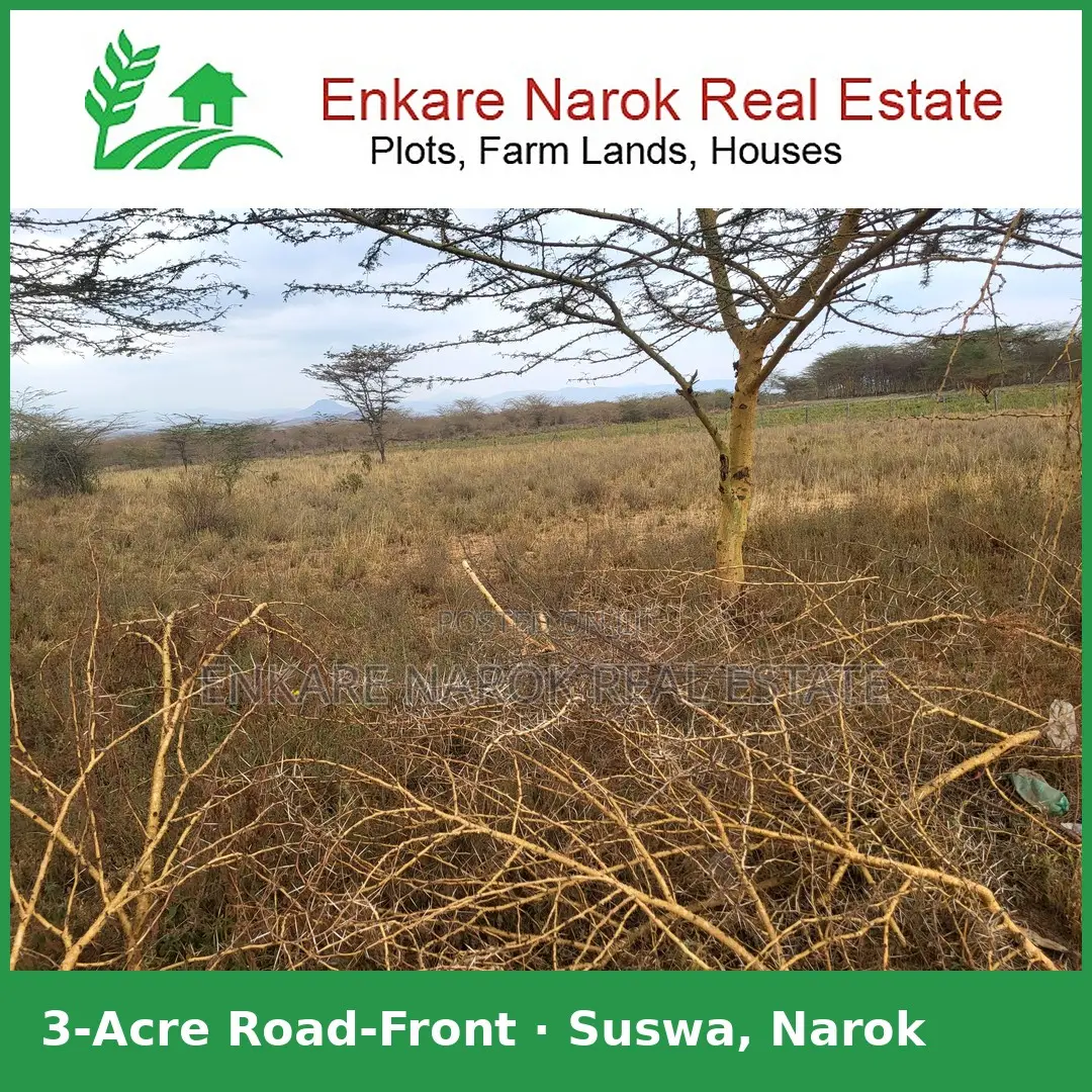 3 Acres Road-Front Land for Sale in Narok, Suswa — Near SGR Station in Suswa