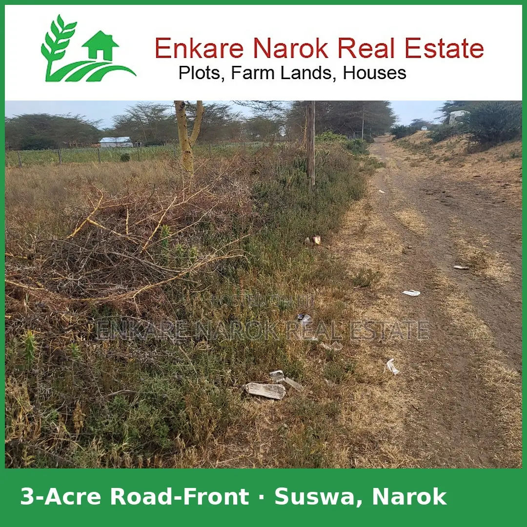 3 Acres Road-Front Land for Sale in Narok, Suswa — Near SGR Station in Suswa