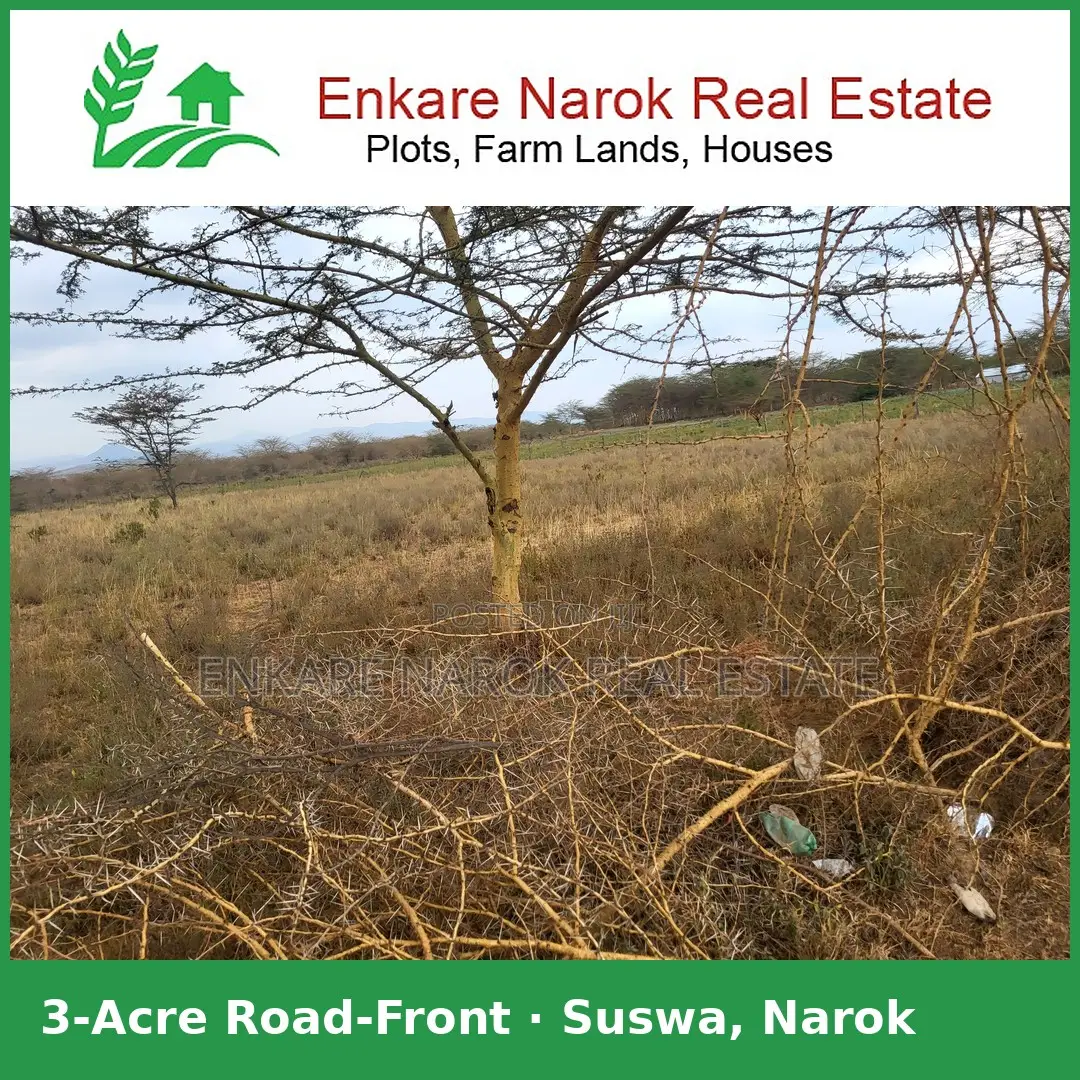 3 Acres Road-Front Land for Sale in Narok, Suswa — Near SGR Station in Suswa
