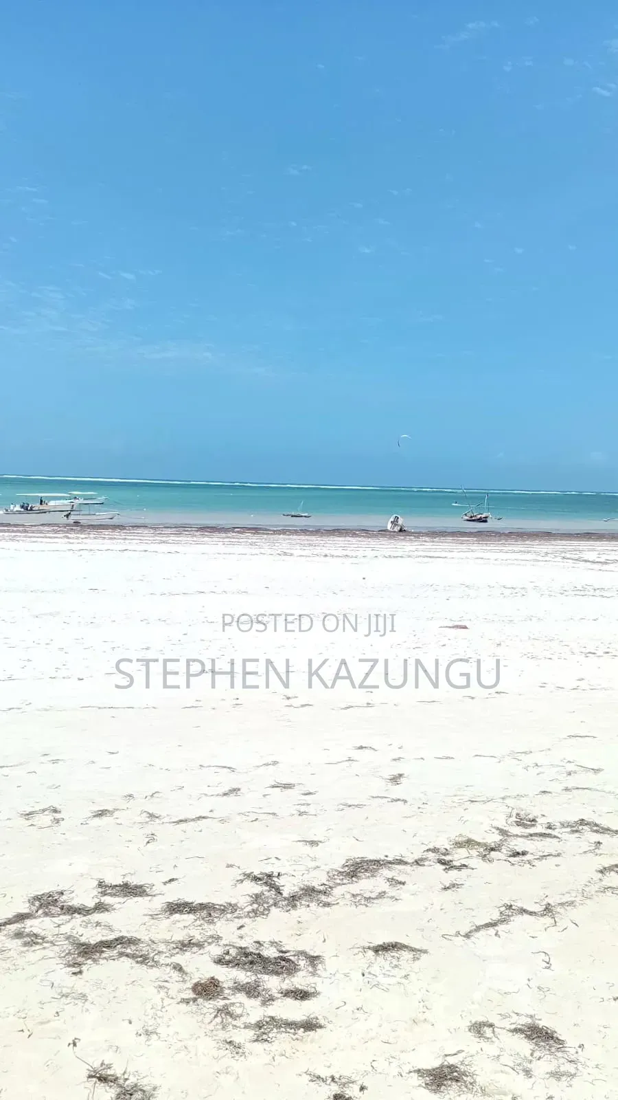 Galu Beach-Front 1/4 Acre Plot Only 100 Metres From the Sea Water. in Ukunda