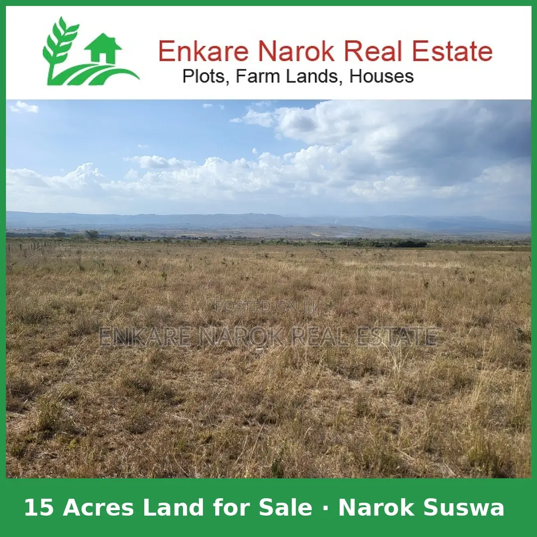 15 Acres Land for Sale in Narok Suswa 0.9 Miles Off Narok–Nrb Highway in Suswa