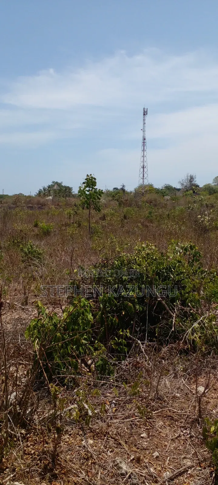 Galu Beach's High-End 1 Acre Plot Close to the White Sandy Beach. in Diani